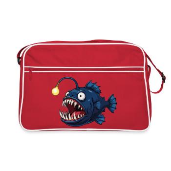 Deep-sea frogfish with light - Retro Bag - red/white - Front
