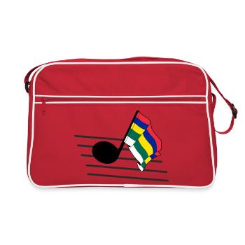 Drapeau musical de Terschelling – Ambiances insulaires - Sac Retro - rouge/blanc - Devant