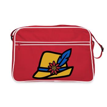 Trachtenhut Bayern Hut Edelweiss Volksfest - Retro Bag - red/white - Front