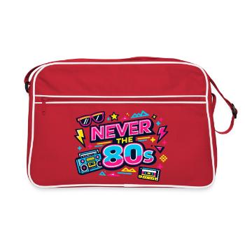 Never the 80s Neon - Retro Bag - red/white - Front