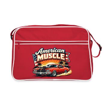 American_Muscle_2 - Sac Retro - rouge/blanc - Devant