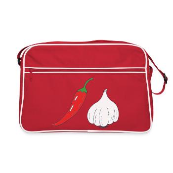 Chili and garlic duo - Retro Bag - red/white - Front