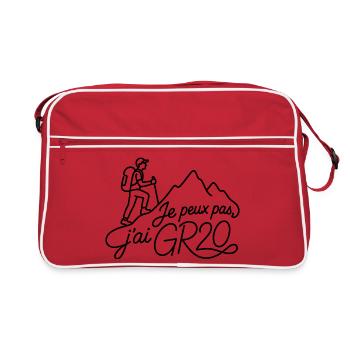 Je peux pas, j'ai GR20 - Sac Retro - rouge/blanc - Devant