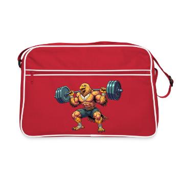 Lifting Eagle: Feathered Strength - Retro Bag - red/white - Front