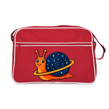 Escargot Galactique - Sac Retro - rouge/blanc - Devant