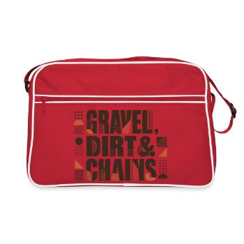 Gravel Dirt Chains - Retro Bag - red/white - Front