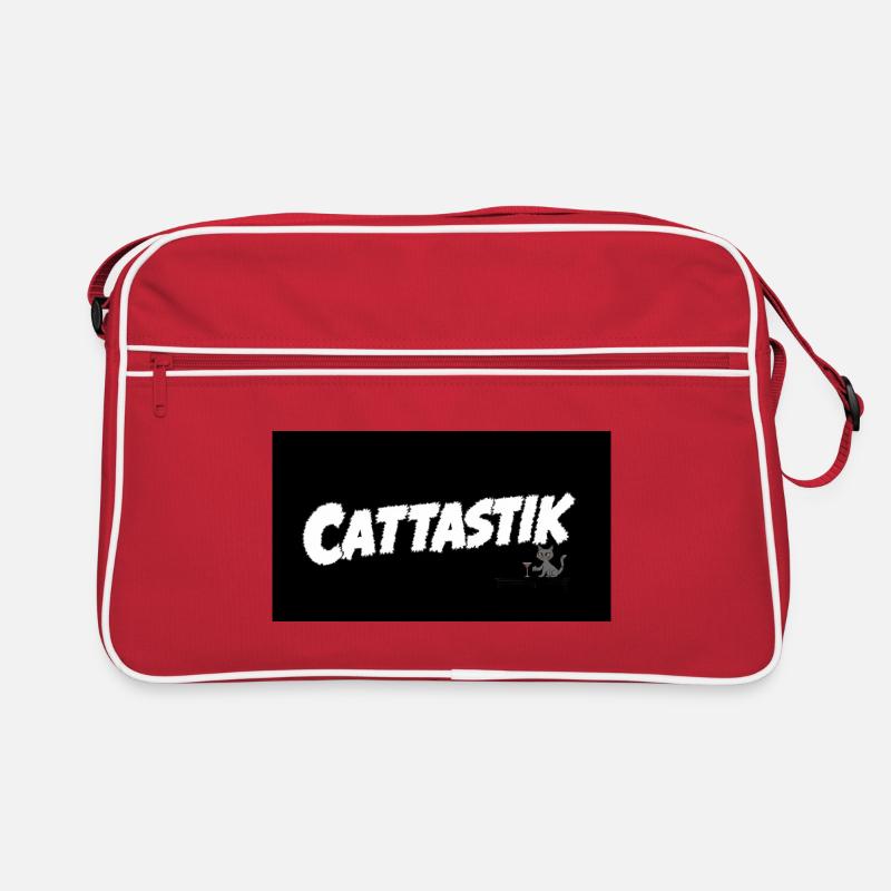 Humorvoller Katzenwitz mit Boldschrift Retro Tasche