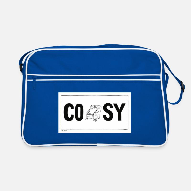 Conception de lettrage de chien câlin Sac Retro