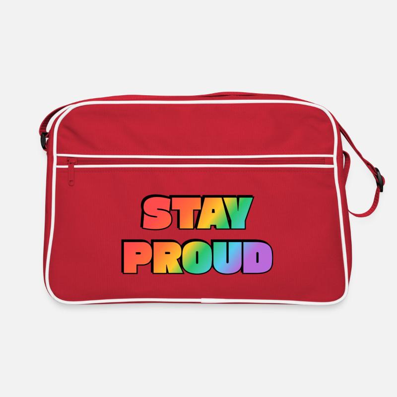 Stay Proud Rainbow Gradient Retro Bag