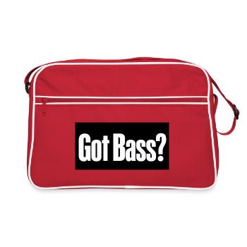 Hast du Bass? - Retro Tasche - Rot/Weiß - Vorne