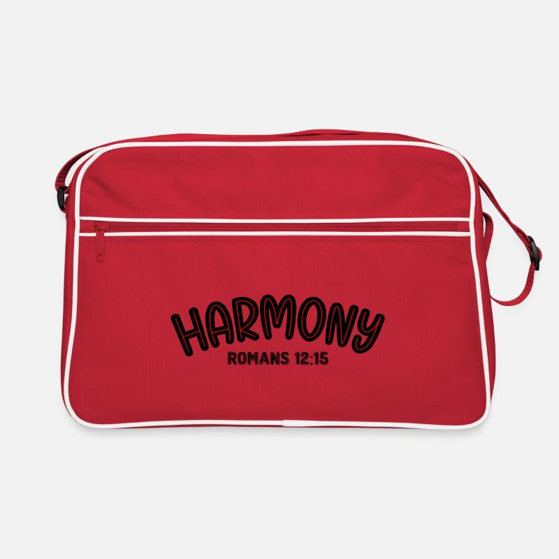 Harmony Red Line Typography Retro Bag