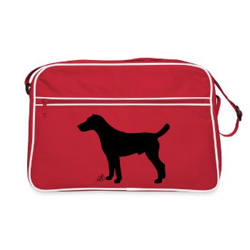 Jagdterrier - Retro Tasche - Rot/Weiß - Vorne