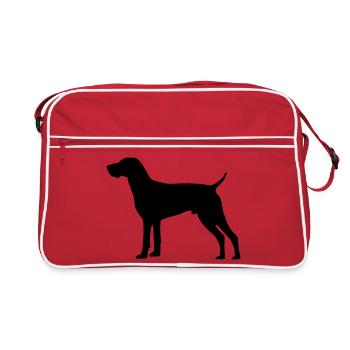 German Shorthaired Pointer - Retro Bag - red/white - Front