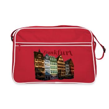Frankfurt , Stadt - Retro Tasche - Rot/Weiß - Vorne