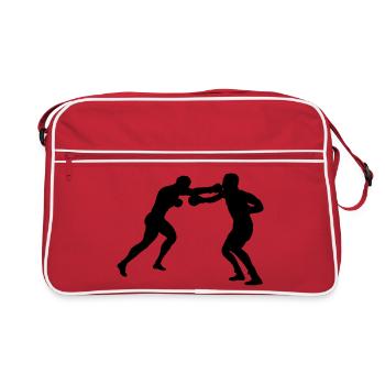 Combat de boxe - Sac Retro - rouge/blanc - Devant