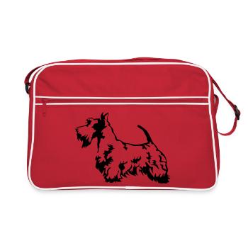 Terrier écossais - Sac Retro - rouge/blanc - Devant