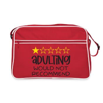 Adulting Would Not Recommend - Retro Bag - red/white - Front