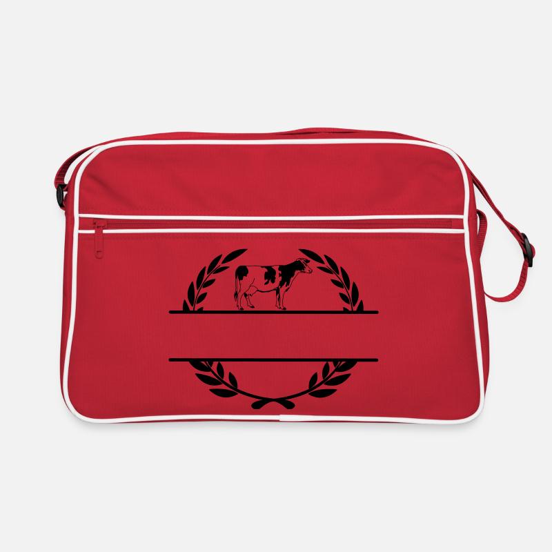 Monogramm der Milchkuh Retro Tasche