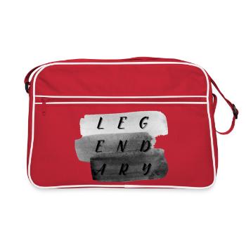 Legendary Brush Stroke Typography - Retro Bag - red/white - Front