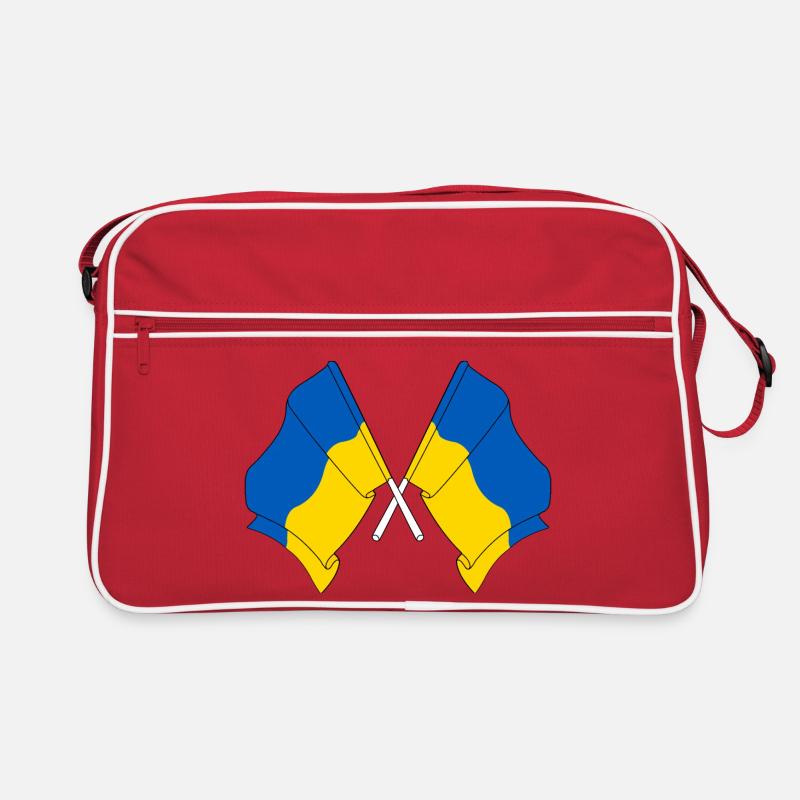 Deux drapeaux Ukraine Sac Retro