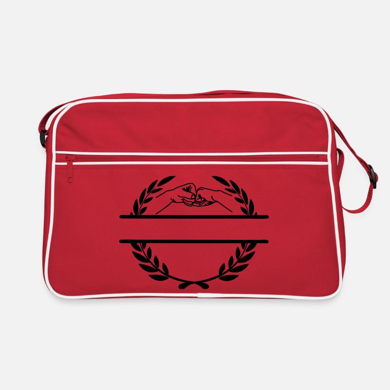 Gemeinsam im Lorbeerkranz arbeiten Retro Tasche