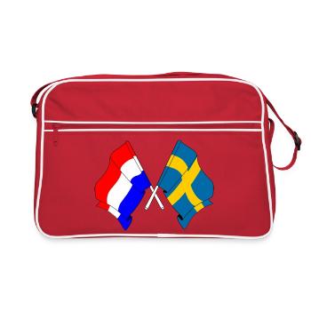 Flag of the Netherlands and flag Sweden - Retro Bag - red/white - Front