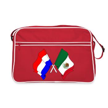 Flag Netherlands, flag Mexico - Retro Bag - red/white - Front