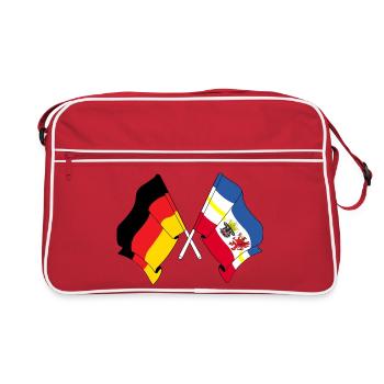 Drapeau Allemagne, Mecklembourg-Poméranie-Occidentale - Sac Retro - rouge/blanc - Devant