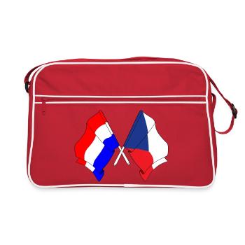 Drapeau des Pays-Bas, République tchèque - Sac Retro - rouge/blanc - Devant