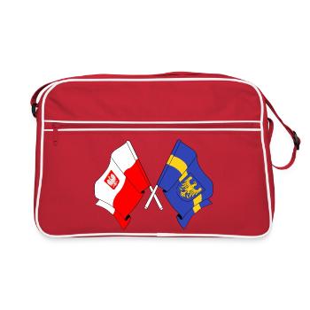 Drapeau Pologne Silésie - Sac Retro - rouge/blanc - Devant
