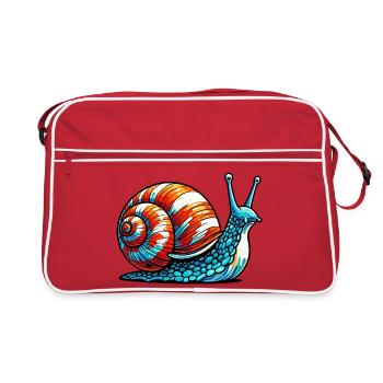 Escargot - Sac Retro - rouge/blanc - Devant