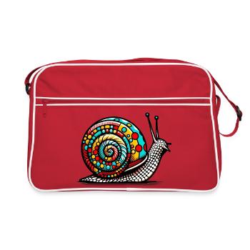 Escargot - Sac Retro - rouge/blanc - Devant