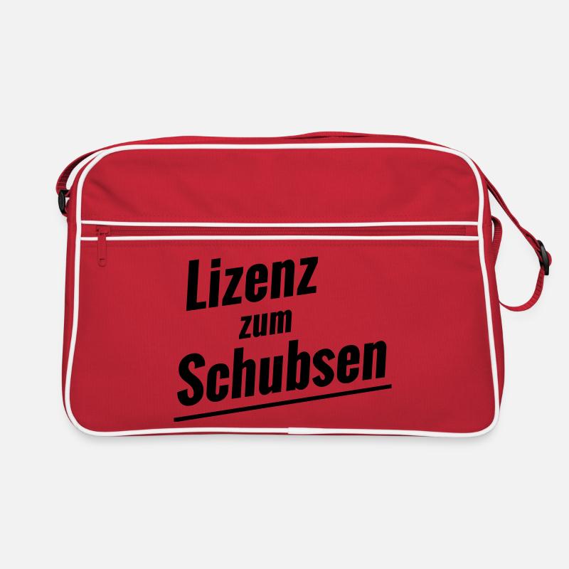 Lizenz zum Schubsen Retro Tasche