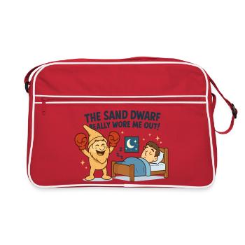 The sand dwarf strikes ! - Retro Bag - red/white - Front