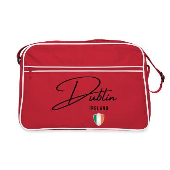 Design élégant Dublin, j’adore Dublin - Sac Retro - rouge/blanc - Devant