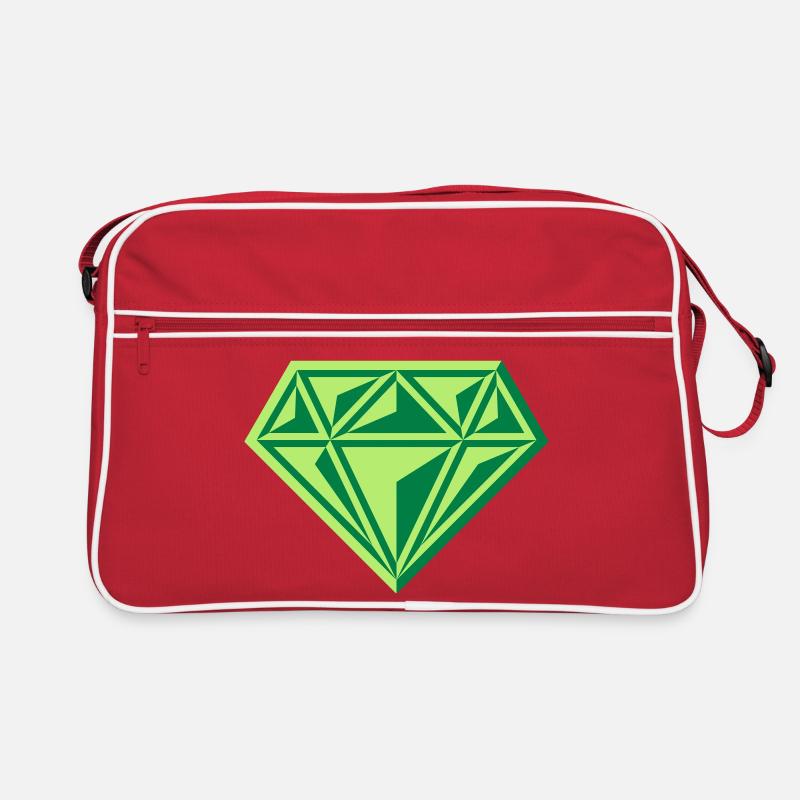 Diamant (Edelstein / Brillant / Symbol / Gre / 2C) Retro Tasche
