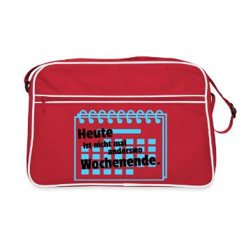 Nowhere weekend - Retro Bag - red/white - Front