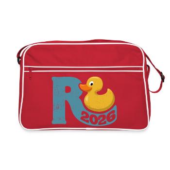 Gummy Duck Pension 2026 - Retraite - Pension - Sac Retro - rouge/blanc - Devant