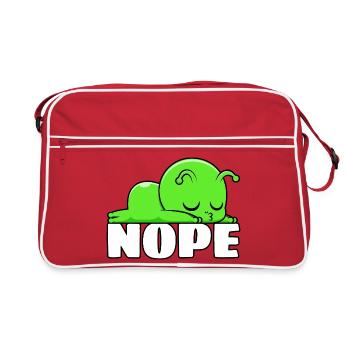 Extraterrestre Non Pas aujourd’hui Je dort Me prélasser Me détendre Me détendre - Sac Retro - rouge/blanc - Devant