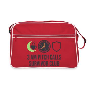 Startup Founder Survivor Burnout Recover - Retro Bag - red/white - Front