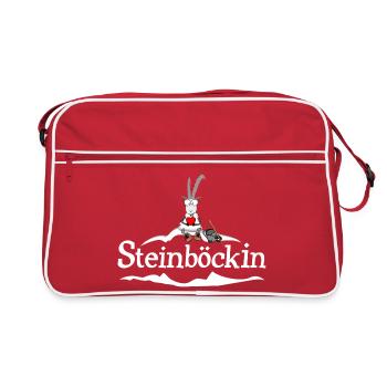Capricorn pun - Retro Bag - red/white - Front