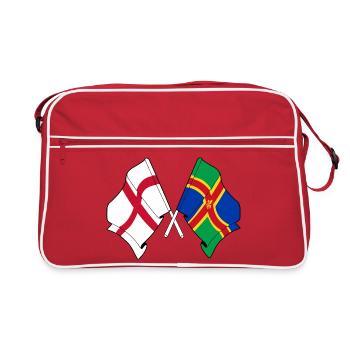 Crossed: Lincolnshire + England - Retro Bag - red/white - Front