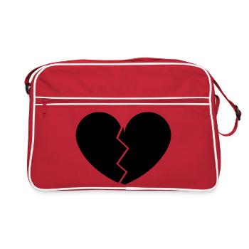 Le cœur brisé - Sac Retro - rouge/blanc - Devant