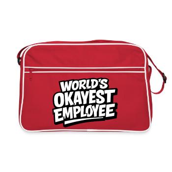 World's okayest employee - Retro Bag - red/white - Front