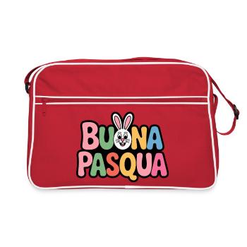 Happy Easter Funny - Retro Bag - red/white - Front