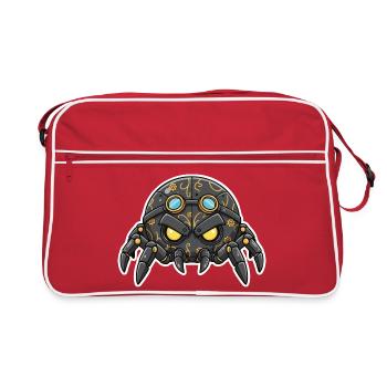 Tarantula Sentinel Steampunk Mechanical Black - Retro Bag - red/white - Front