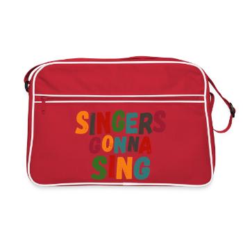 Singers going to sing - Retro Bag - red/white - Front
