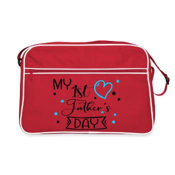 Premier bébé de la fête des pères - Sac Retro - rouge/blanc - Devant