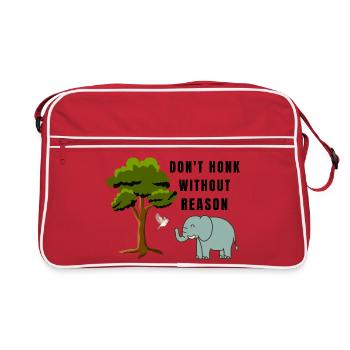 Don-t_honk - Retro Bag - red/white - Front