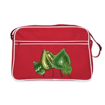 leaves - Retro Bag - red/white - Front